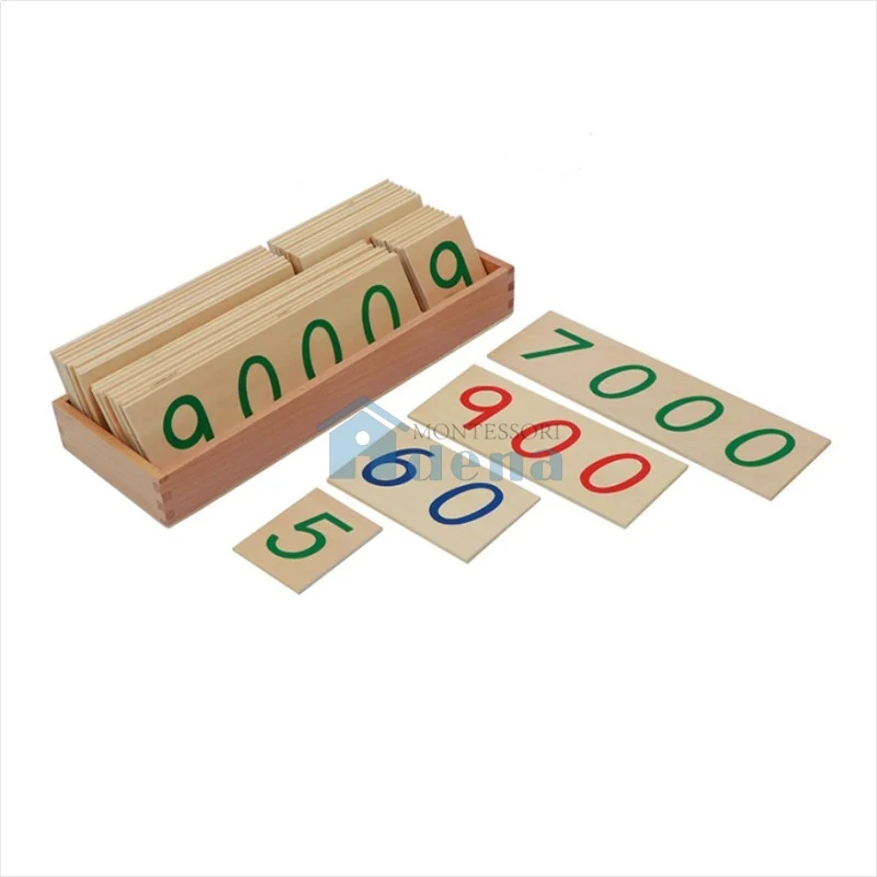 Large Wooden Number Cards With Box (1-9000) C052