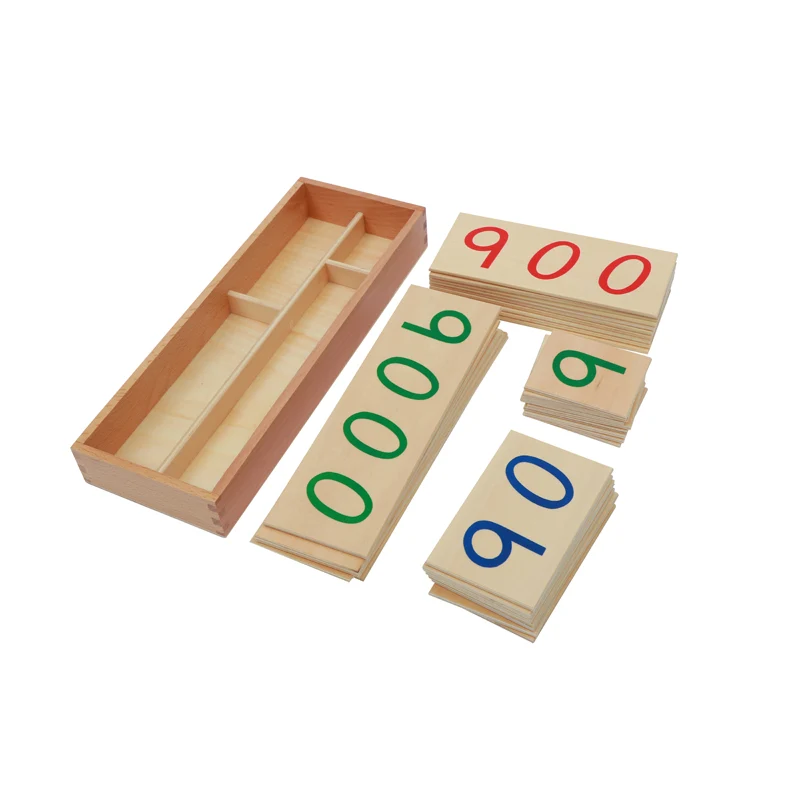 Large Wooden Number Cards With Box (1-9000) C052