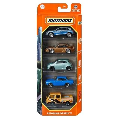 Matchbox 5 Pack Cars Autobahn Express VI - 5 voitures en paquet
