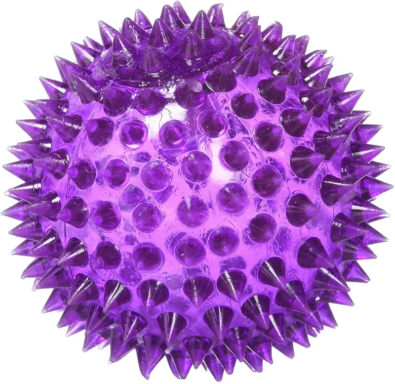 Spiky Sensory Squeaky Ball (Purple) / Balle sensorielle couine (violette)