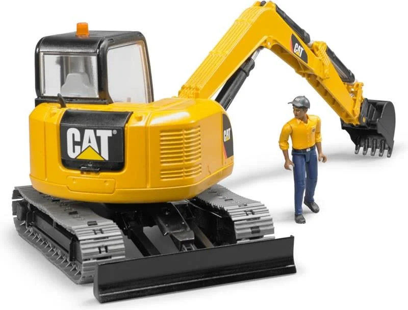 Bruder Caterpillar Excavator Truck with Worker/Pelle Mécanique avec Ouvrier - 2467