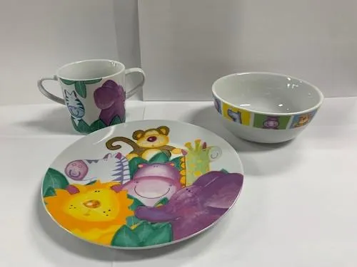 Dinnerware 3-piece Toddler Set (Animals) / Ensemble 3 pièces pour tout-petits (Animaux)