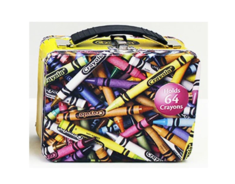 Crayola Tin Small Carry Case (Multicolored Crayons) / Petite boîte de rangement en métal (crayons multicolores)
