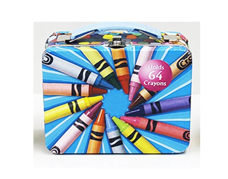 Crayola Tin Small Carry Case (Blue Circle Crayons) / Petite boîte en métal (crayons ronds bleus)