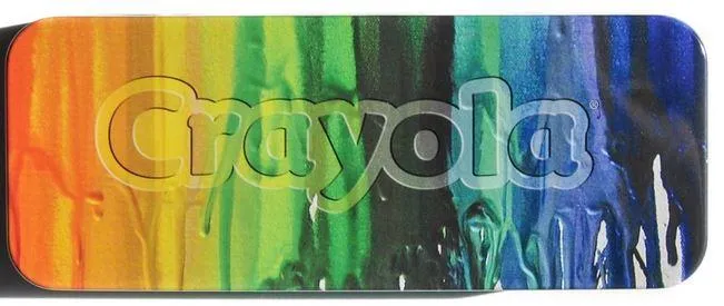 Crayola Tin Pencil Case (Rainbow Crayons) / Trousse à crayons en métal (crayons arc-en-ciel)