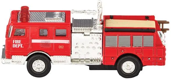 Die Cast Fire Engine Car Pull Back - Camion de pompiers miniature à friction