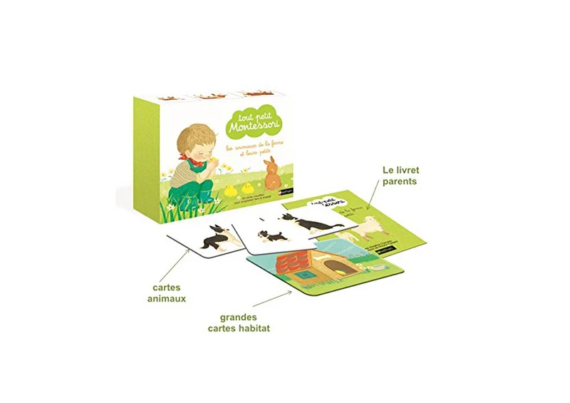 Tout-petit Montessori - Mes Animaux de la ferme en bois -Nathan