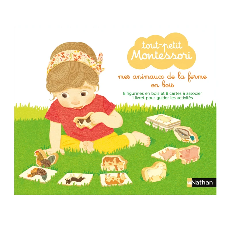 Tout-petit Montessori - cartes classifiées des animaux de la ferme et leurs petits -Nathan