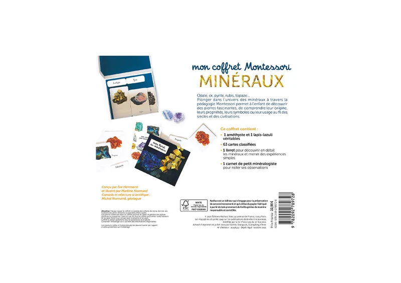 Mon coffret Montessori des minéraux - Avec 2 pierres véritables -Nathan
