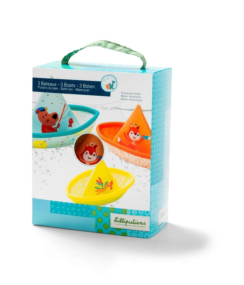 Lilliputiens Bath Fun 3 Little Boats / Amusez-vous dans le bain avec 3 petits bateaux