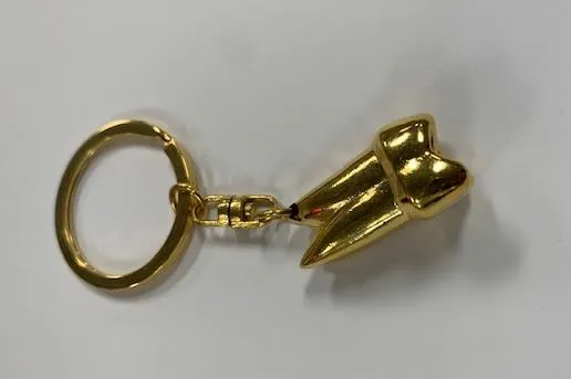 Dental Keychain Tooth (Gold) - Porte-clés dentaire en forme de dent (or)