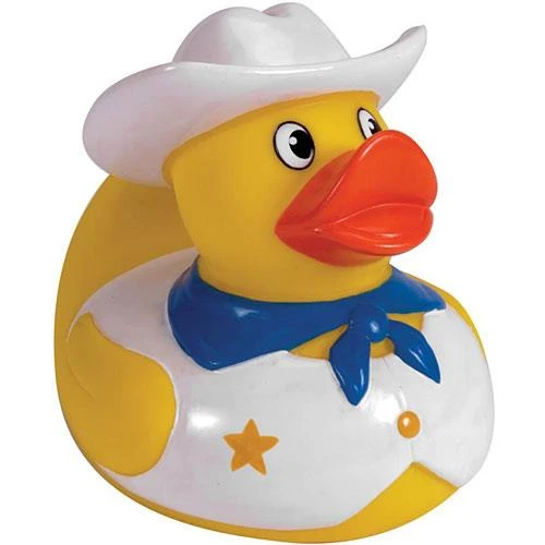Schylling Rubber Duck Cowboy (White) / Cowboy Canard en Caoutchouc (Blanc)