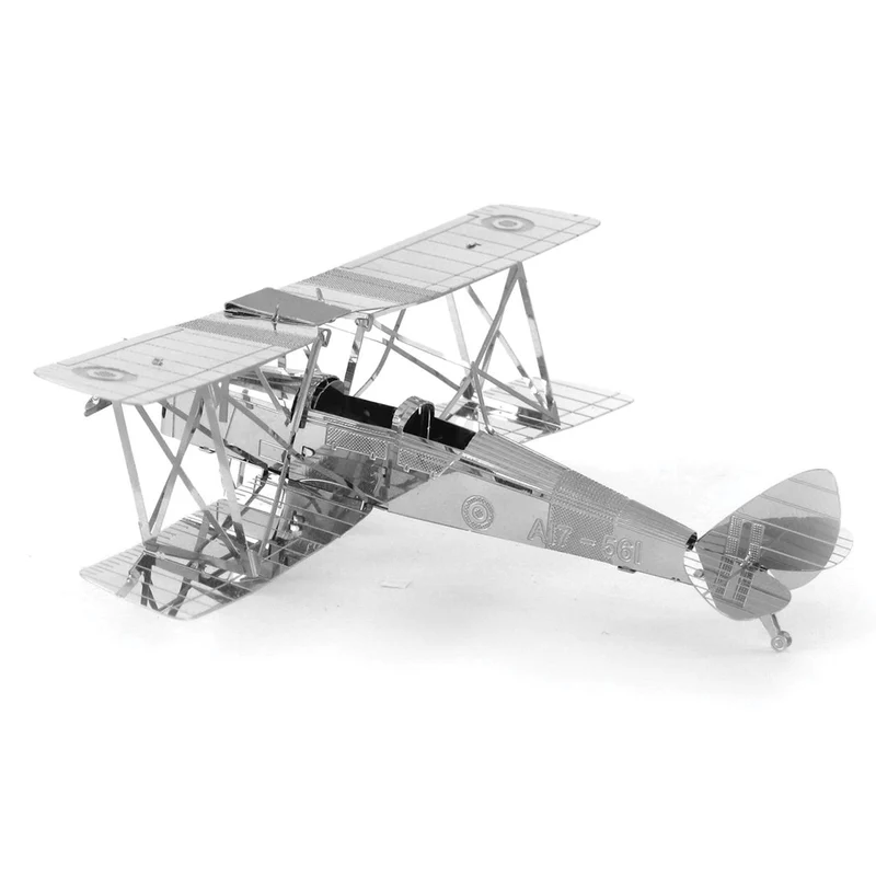 Metal Earth De Havilland Tiger Moth Plane Metal 3D Model / Modèle 3D en métal