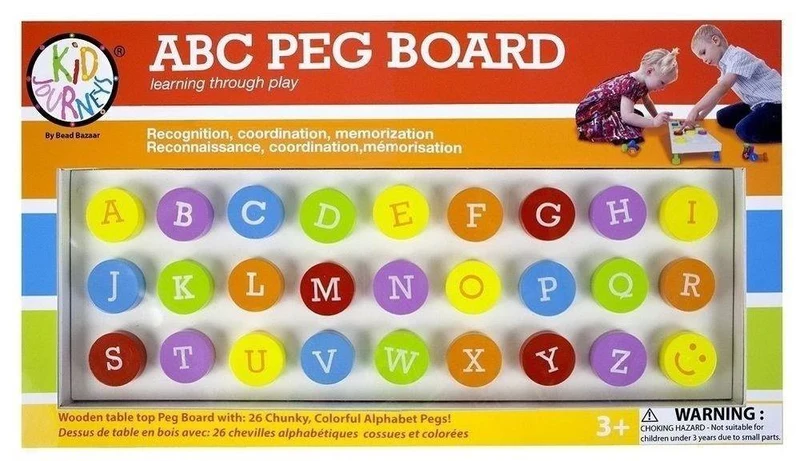 Bead Bazaar ABC Pegboard / Panneau perforé ABC