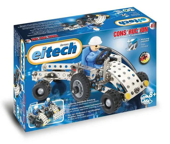 Eitech C81 Basic Tractor with Trailer Construction Set / Ensemble de Construction de Tracteur de Base avec Remorque