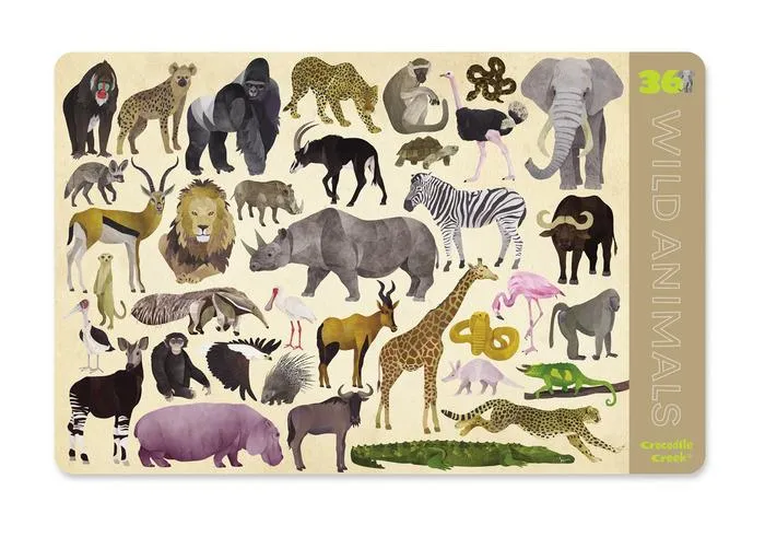 Crocodile Creek Placemat Wild Animals / Crocodile Creek napperon Animaux sauvages